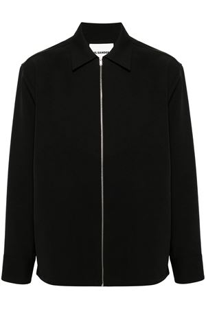 Giacca-camicia in gabardine di lana nero JIL SANDER | J22DL0249J40002001